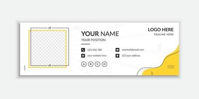 Corporate modern email signature or email footer design Free Vector