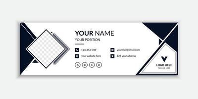 Modern email signature or email footer design Free Vector