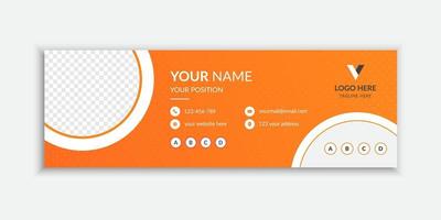 Custom email signature or email footer design Free Vector