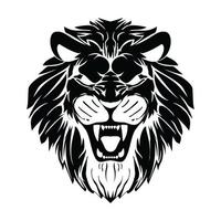 logotipo de icono de cabeza de león vector