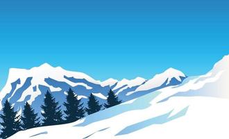 Snow Ice Mountain Glacier Art illustration vector