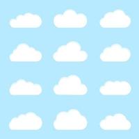 cloud vector on blue color background 01