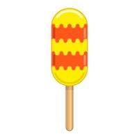 ice cream on a stick flat cartoon isolated vector