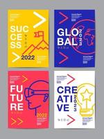 annual report 2022,2023 , template layout design, geometric flat design vector