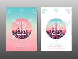 annual report 2022,2023 , template layout design, geometric flat design vector