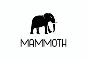 símbolo icono mamut inspiración en el diseño del logotipo. vector