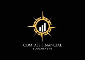 Symbol Icon Compass Financial Logo Design inspiration vector