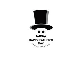 ilustración del símbolo del logotipo del día del padre feliz. vector
