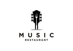 BBQ Grill Guitar Live Music Concert on Bar Cafe Restaurant vector