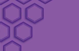 Ilustración de vector de plantilla de fondo de hexágono púrpura