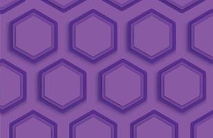 Ilustración de vector de plantilla de fondo de hexágono púrpura