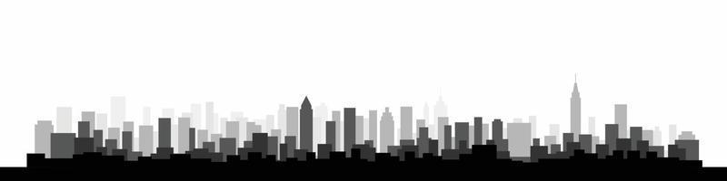 Simplicity modern cityscape skyline on white background. vector