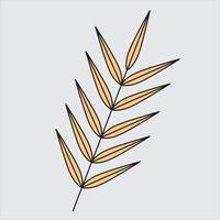 simplicity floral leaf drawing flat design. vector