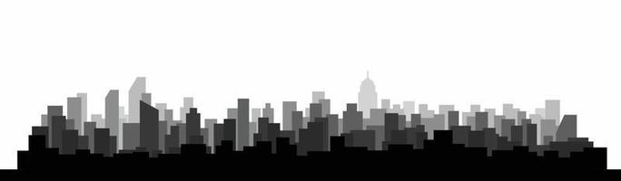 Simplicity modern cityscape skyline on white background. vector