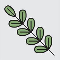 simplicity floral leaf drawing flat design. vector