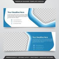 business banner template with modern and abstract style use for corporate ad and promotion poster vector