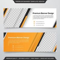 business banner template with modern and abstract style use for corporate ad and promotion poster vector