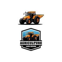 set of tractor logo vector