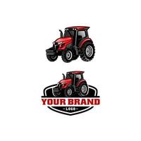 set of tractor logo vector