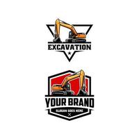 Set of excavation logo vector