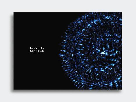 Fondo de partículas oscuras onduladas dinámicas abstractas. plantilla de diseño de elementos conceptuales. ilustración vectorial moderna. vector