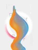 Abstract cover page design with colorful particle wave .conceptual element design. Modern vector illustration.