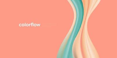 Colorful liquid wave background, Dynamic 3d color flow vector element for website, brochure, poster. Colorful wavy vector illustration, Modern background design.