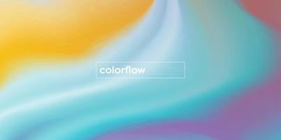 fondo de onda líquida colorido, elemento de vector de flujo de color 3d dinámico para sitio web, folleto, póster. Ilustración de vector ondulado colorido, diseño de fondo moderno.