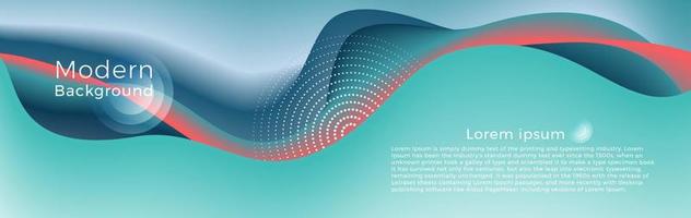 Abstract modern banner design. Colorful gradient with liquid wave. vector