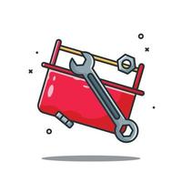 Tool Box Cartoon Illustrations vector