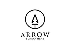 symbol icon Spear Arrowhead Initial a T Logo Design vector