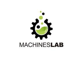 plantilla de logotipo de máquina de laboratorio vector
