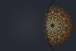 Luxurty mandala style golden pattern background. vector