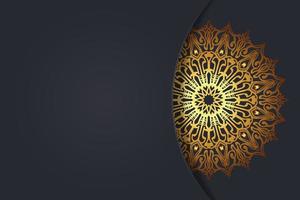 Luxurty mandala style golden pattern background. vector