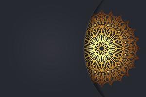 Luxurty mandala style golden pattern background. vector