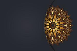 Luxurty mandala style golden pattern background. vector