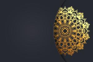 Luxurty mandala style golden pattern background. vector