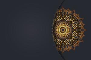 Luxurty mandala style golden pattern background. vector