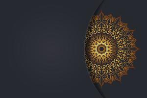 Luxurty mandala style golden pattern background. vector