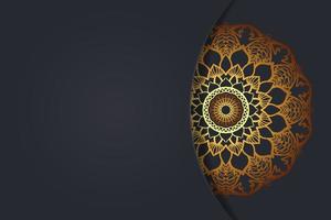Luxurty mandala style golden pattern background. vector