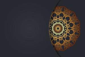 Luxurty mandala style golden pattern background. vector