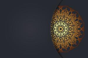 Luxurty mandala style golden pattern background. vector