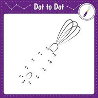 Connect the dots. Dot to dot educational game.  Vector Illustration.