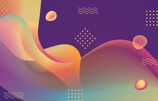 Colorful Fluid Waves in Gradient Background vector