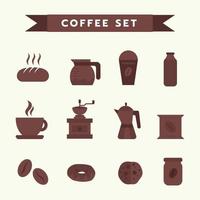 Coffee shop icon complete with several types of equipment vector