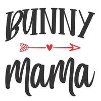 bunny mama easter day vector