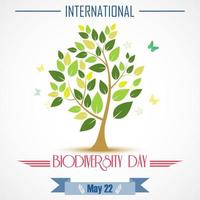 árboles abstractos para el día internacional de la biodiversidad vector