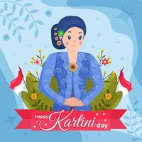 concepto del día de kartini vector