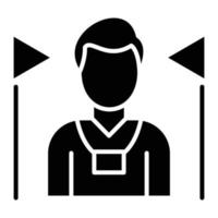 Tour Guide Glyph Icon vector