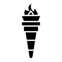 Torch Glyph Icon vector